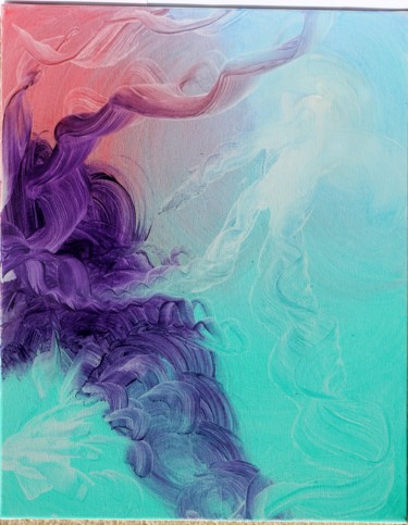 Peinture intitulée "spirale violette" par Elise Latoile, Œuvre d'art originale, Huile