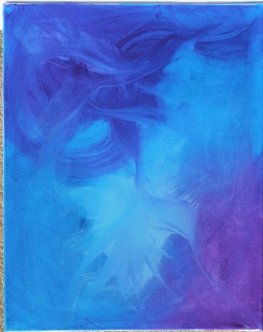Peinture intitulée "bleu lagon" par Elise Latoile, Œuvre d'art originale, Huile