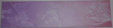 Peinture intitulée "chevreuil-violet.jpg" par Elise Latoile, Œuvre d'art originale