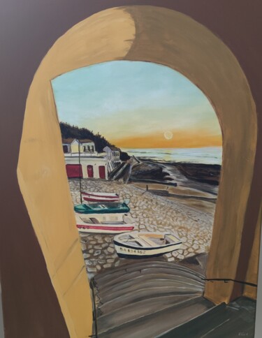 Peinture intitulée "Entrez dans le port…" par Elise Broca, Œuvre d'art originale, Acrylique Monté sur Châssis en bois