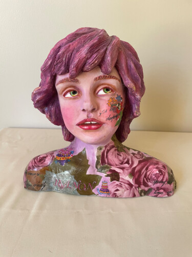 Sculpture titled "(B N°03) BUSTE MANON" by Elise Cabanes, Original Artwork, Resin