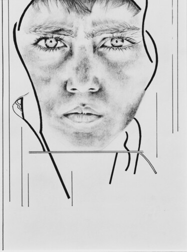 Dessin intitulée "Jeune homme" par Elisetot, Œuvre d'art originale, Crayon