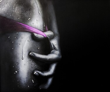 Картина под названием "Violette" - Eliseo Ferrandiz, Подлинное произведение искусства, Масло Установлен на Деревянная рама д…
