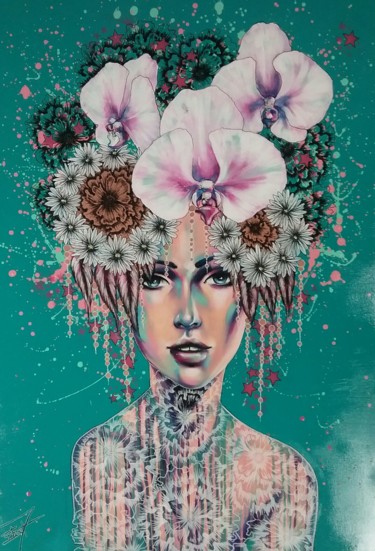 "Flores" başlıklı Tablo Élise Poinsenot tarafından, Orijinal sanat, Akrilik