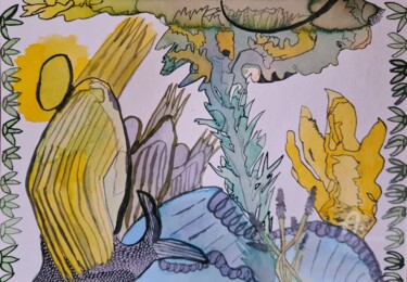 "Les Sages de la mer" başlıklı Resim Elise Vincent tarafından, Orijinal sanat, Mürekkep