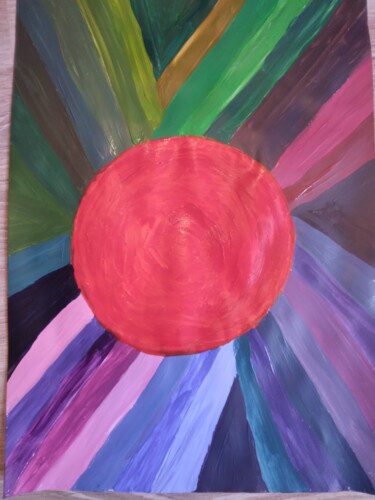 제목이 "La planète rouge"인 미술작품 Elissa Gucci로, 원작, 아크릴
