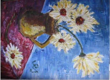 Pintura titulada "Crisantemos" por Elizabeth S, Obra de arte original