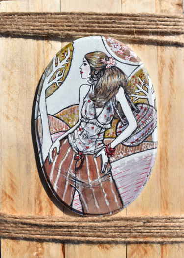 Картина под названием "Gitane" - Elisabeth Tiffon (Eli TIFFON CUENCA), Подлинное произведение искусства, Акварель