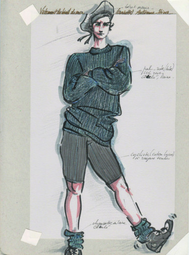 Drawing titled "Dandy VIII" by Elisabeth Tiffon (Eli TIFFON CUENCA), Original Artwork, Ballpoint pen
