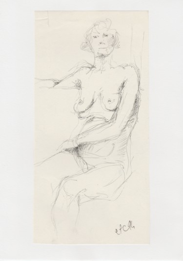 Drawing titled "Madame la Marquise" by Elisabeth Tiffon (Eli TIFFON CUENCA), Original Artwork, Ballpoint pen