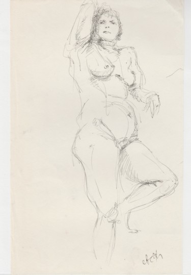 Рисунок под названием "Madame la Marquise I" - Elisabeth Tiffon (Eli TIFFON CUENCA), Подлинное произведение искусства, Шарик…