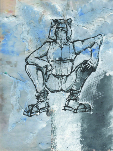 Dibujo titulada "Hybride III" por Elisabeth Tiffon (Eli TIFFON CUENCA), Obra de arte original, Tinta