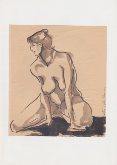 Картина под названием "La danseuse IV" - Elisabeth Tiffon (Eli TIFFON CUENCA), Подлинное произведение искусства, Чернила