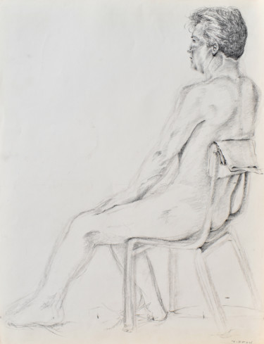 Drawing titled "Le britanique" by Elisabeth Tiffon (Eli TIFFON CUENCA), Original Artwork, Pencil