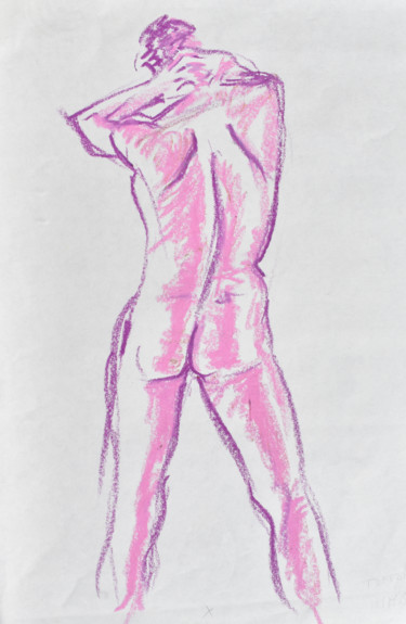 Рисунок под названием "Le britanique I" - Elisabeth Tiffon (Eli TIFFON CUENCA), Подлинное произведение искусства, Пастель