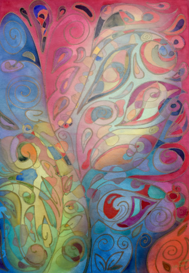 Peinture intitulée "Psychée I" par Elisabeth Tiffon (Eli TIFFON CUENCA), Œuvre d'art originale, Pastel