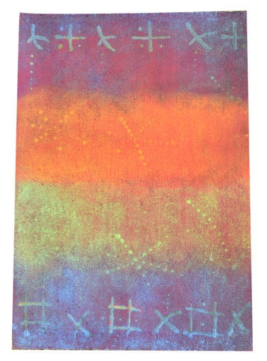 Le cosmos version arc-en-ciel Peinture intitulée "Le cosmos version a…" par Elisabeth Tiffon (Eli TIFFON CUENCA), Œuvre d'art originale, Pastel
