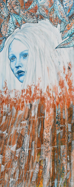 Pittura intitolato "Jeu de transparences" da Elisabeth Tiffon (Eli TIFFON CUENCA), Opera d'arte originale, Acrilico