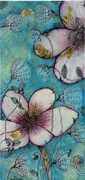 Картина под названием "Fleurs de Sel" - Elisabeth Tiffon (Eli TIFFON CUENCA), Подлинное произведение искусства, Чернила