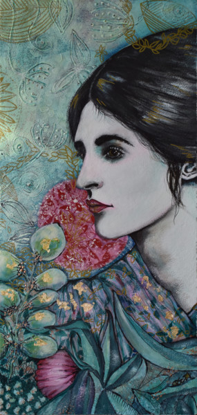 Peinture intitulée "Fleurs de Sel II" par Elisabeth Tiffon (Eli TIFFON CUENCA), Œuvre d'art originale, Encre