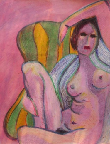 Malarstwo zatytułowany „Hommage à Matisse” autorstwa Elisabeth Tiffon (Eli TIFFON CUENCA), Oryginalna praca, Pastel