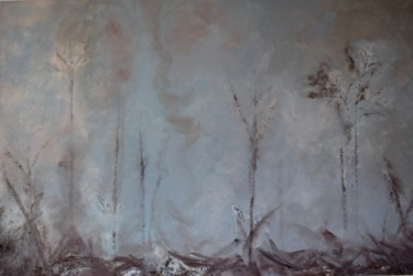 Картина под названием "Incendie en Amazonie" - Elitrompe, Подлинное произведение искусства, Акрил Установлен на Деревянная р…