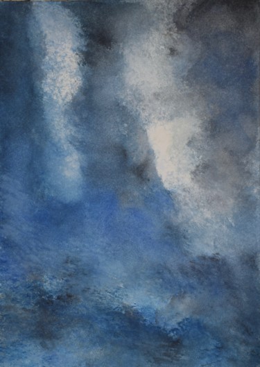 Malerei mit dem Titel "Ciel normand" von Elitrompe, Original-Kunstwerk, Aquarell