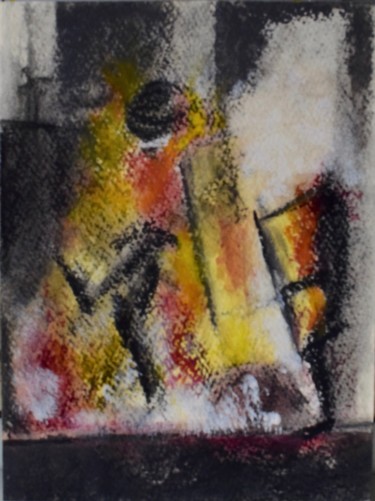 Pittura intitolato "Émeute G.J. 19" da Elitrompe, Opera d'arte originale, Pastello