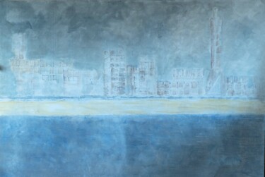 Malarstwo zatytułowany „Le Havre, matin de…” autorstwa Elitrompe, Oryginalna praca, Akryl