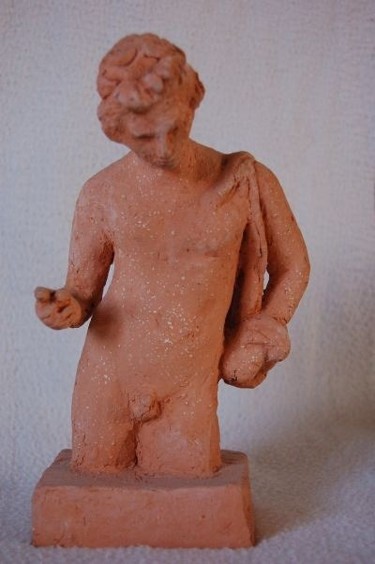Sculpture titled "Grec" by Elitrompe, Original Artwork, Terra cotta
