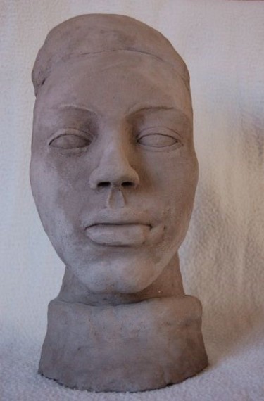 Sculpture intitulée "Janus 2 (femme)" par Elitrompe, Œuvre d'art originale, Terre cuite