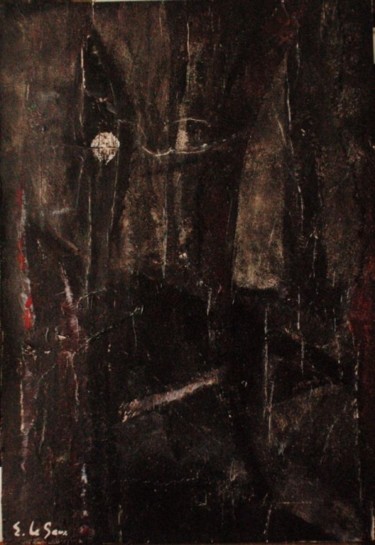 Painting titled "L'Obscurité du deho…" by Elitrompe, Original Artwork, Oil