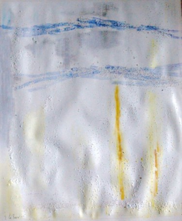 Peinture intitulée "Les Sables blancs" par Elitrompe, Œuvre d'art originale, Gouache