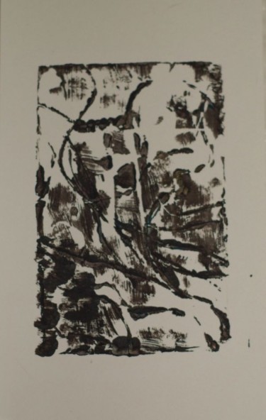 Printmaking titled "Liesse" by Elitrompe, Original Artwork, Engraving