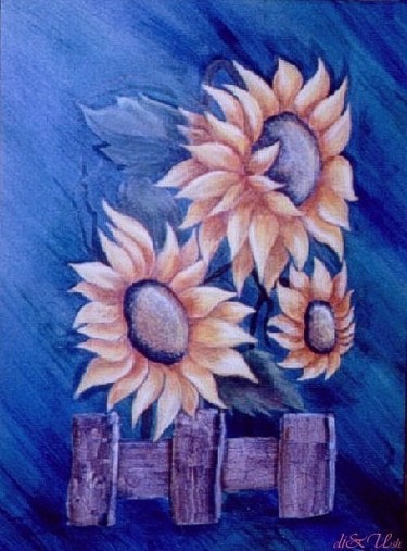 Pintura titulada "Girasoles" por Tona, Obra de arte original