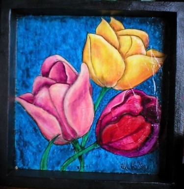 Pintura titulada "Tulipanes" por Tona, Obra de arte original