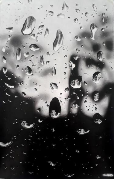 Disegno intitolato "Vidro molhado" da Eliuson Silva, Opera d'arte originale, Matita
