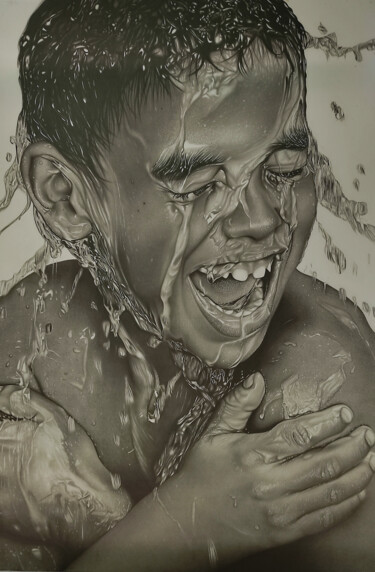제목이 "Pureza da criança"인 그림 Eliuson Silva로, 원작, 연필