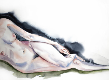 Painting titled "Being No. 2" by Elizabeth Becker, Original Artwork, Watercolor