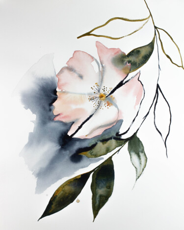 Peinture intitulée "Cherry Blossom No.…" par Elizabeth Becker, Œuvre d'art originale, Aquarelle