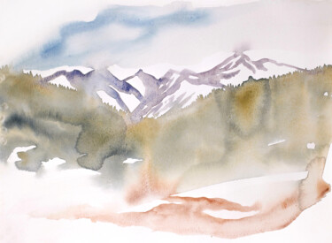 Malarstwo zatytułowany „Colorado No. 35” autorstwa Elizabeth Becker, Oryginalna praca, Akwarela