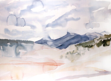 Pintura intitulada "Colorado No. 36" por Elizabeth Becker, Obras de arte originais, Aquarela