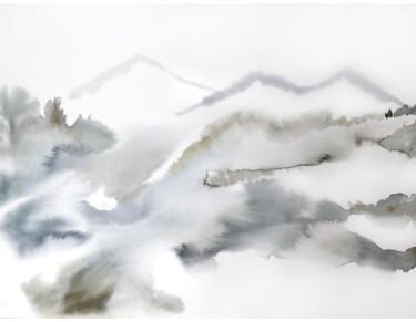 Peinture intitulée "Fog" par Elizabeth Becker, Œuvre d'art originale, Aquarelle
