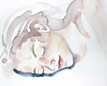 Картина под названием "Interlude No. 8" - Elizabeth Becker, Подлинное произведение искусства, Акварель