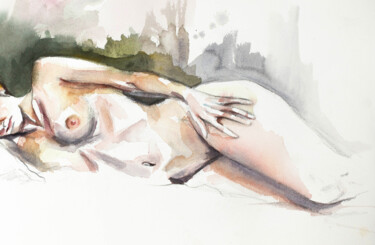 Картина под названием "Jess No. 13" - Elizabeth Becker, Подлинное произведение искусства, Акварель