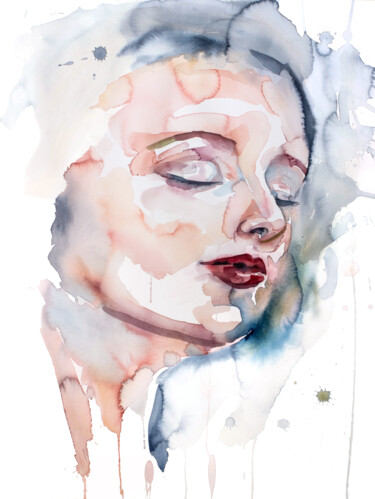 Картина под названием "Mesmerize" - Elizabeth Becker, Подлинное произведение искусства, Акварель