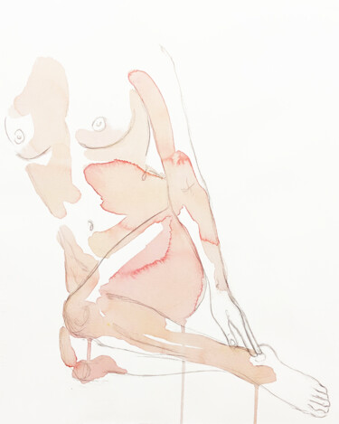 Pintura titulada "Nude No. 67" por Elizabeth Becker, Obra de arte original, Acuarela