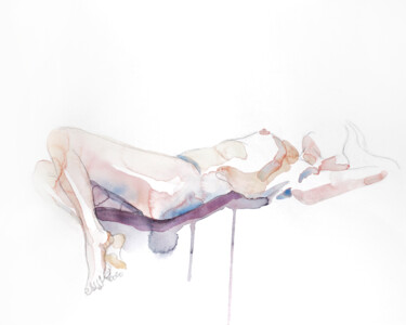 绘画 标题为“Nude No. 79” 由Elizabeth Becker, 原创艺术品, 水彩