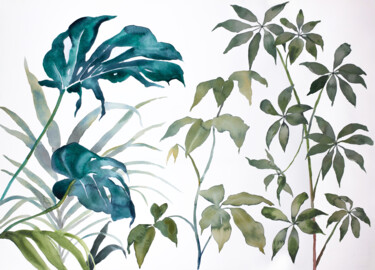 Peinture intitulée "Plant Study No. 109" par Elizabeth Becker, Œuvre d'art originale, Aquarelle