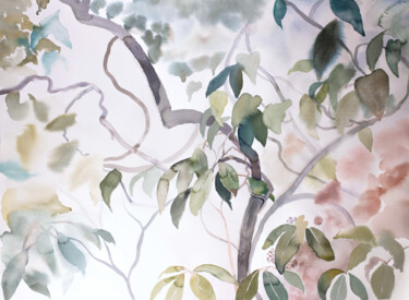 제목이 "Rhododendron Study…"인 미술작품 Elizabeth Becker로, 원작, 수채화